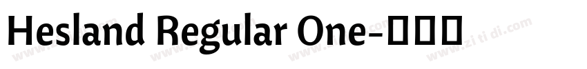 Hesland Regular One字体转换